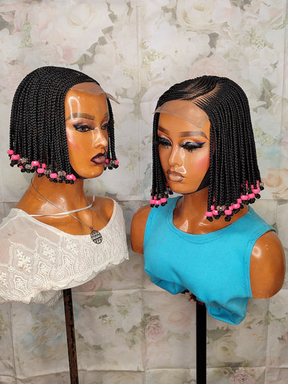 4by4 closure toddler braid wig