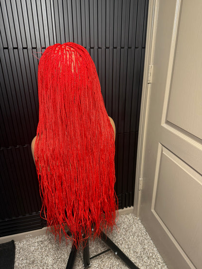 Thin knotless braids. Full lace braided wig