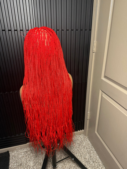 Thin knotless braids. Full lace braided wig