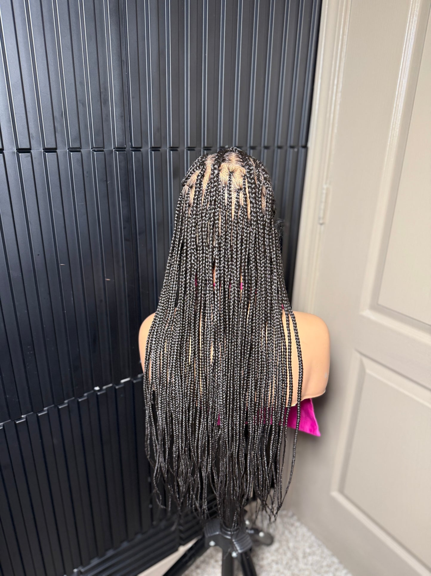 Full lace stylish cornrow braided wig