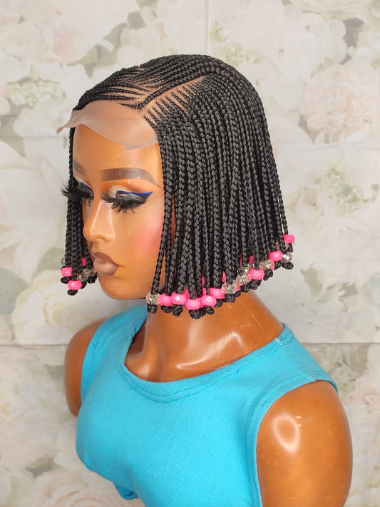 4by4 closure toddler braid wig