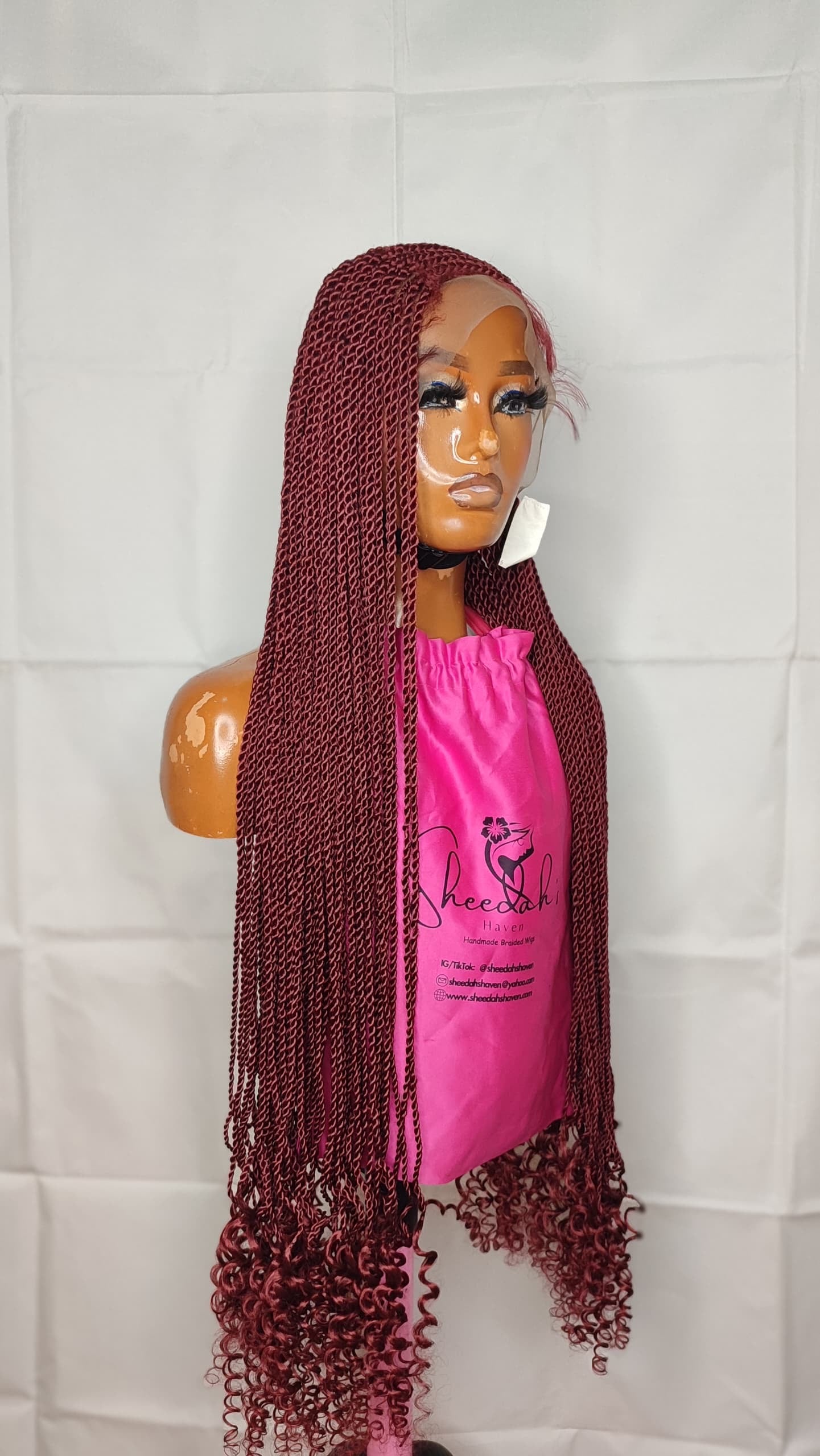 Heart shape lemonade cornrow braid wig
