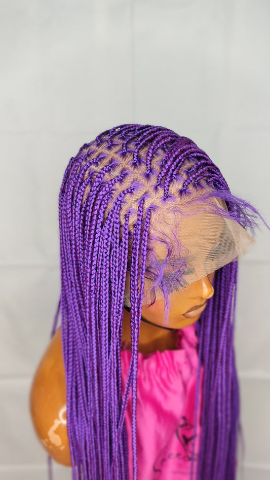 Full lace Purple small medium knotless braids