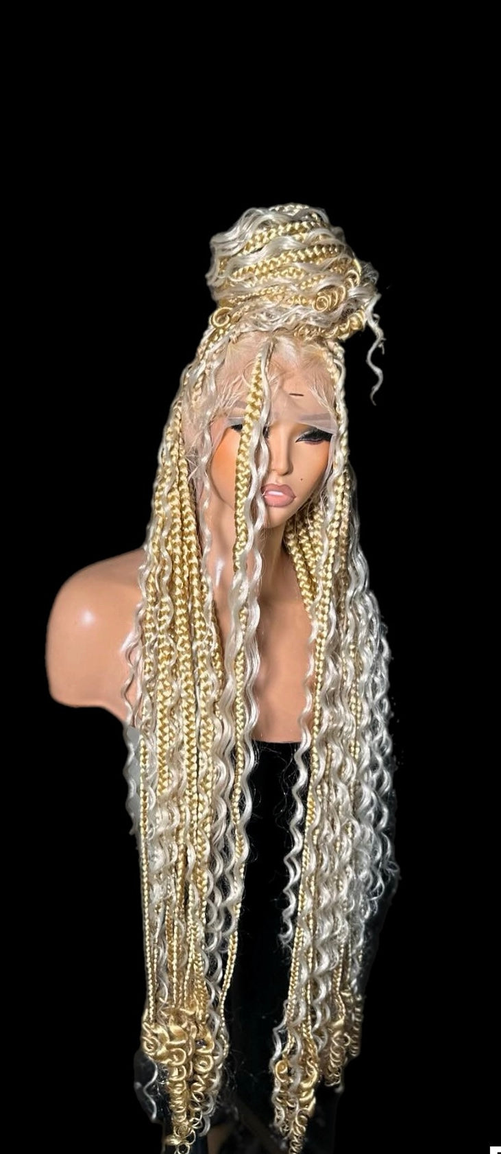 Blonde Full lace boho braids (bold)