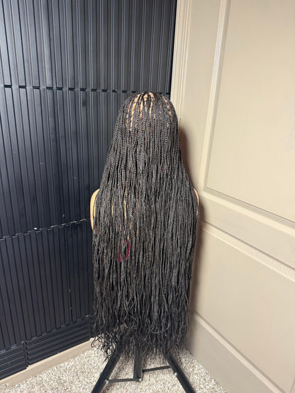 40 inch micro knotless braid full lace wig