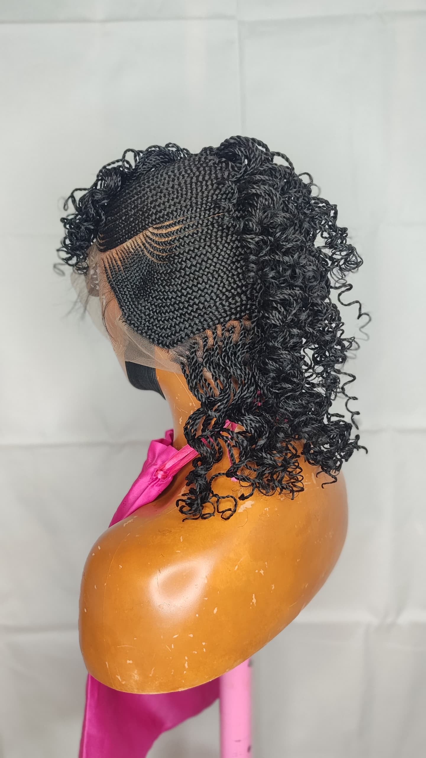 Full lace Mohawk clap and base  braid wig