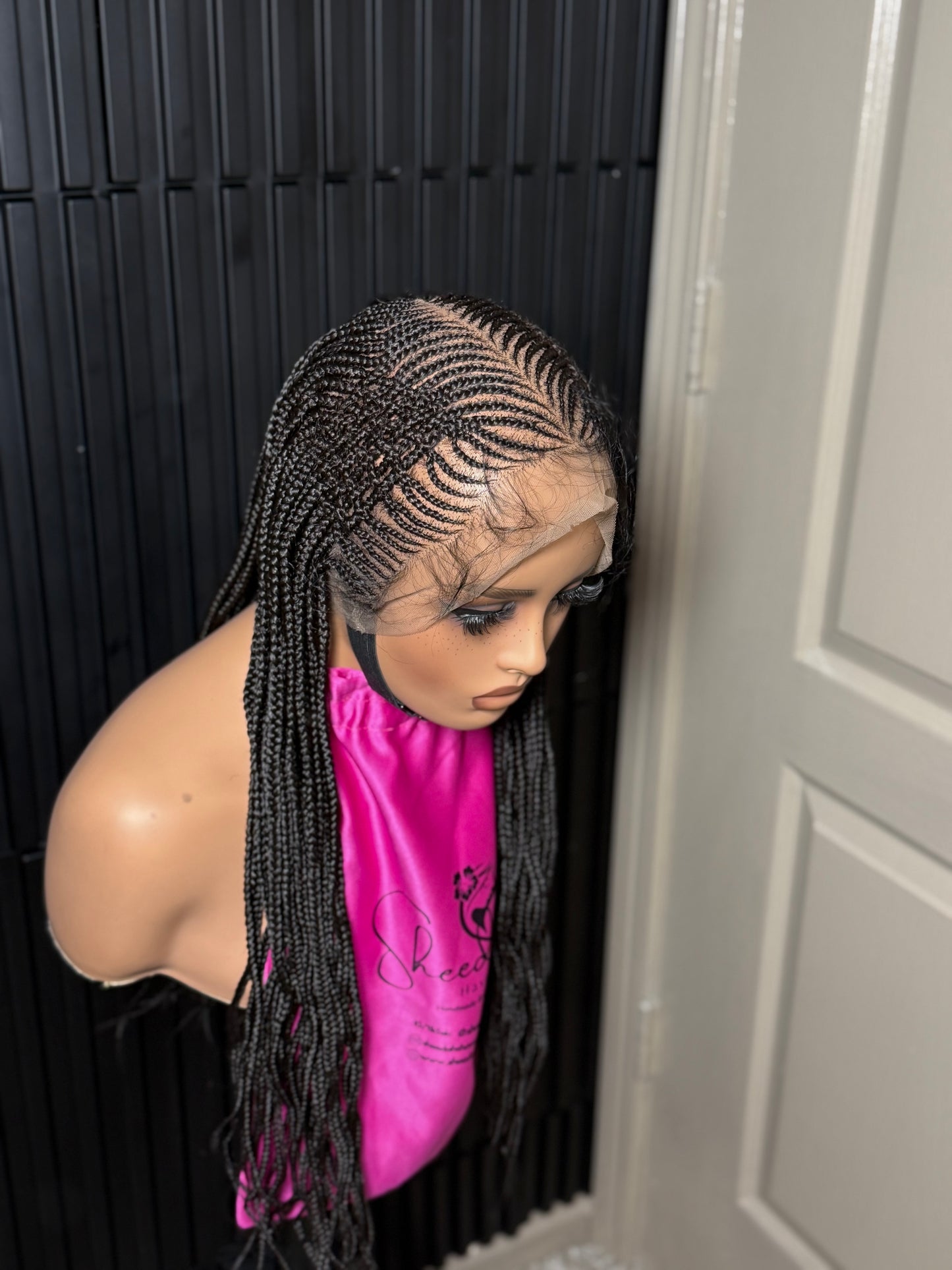 Full lace 3d Matte cornrow braided wig
