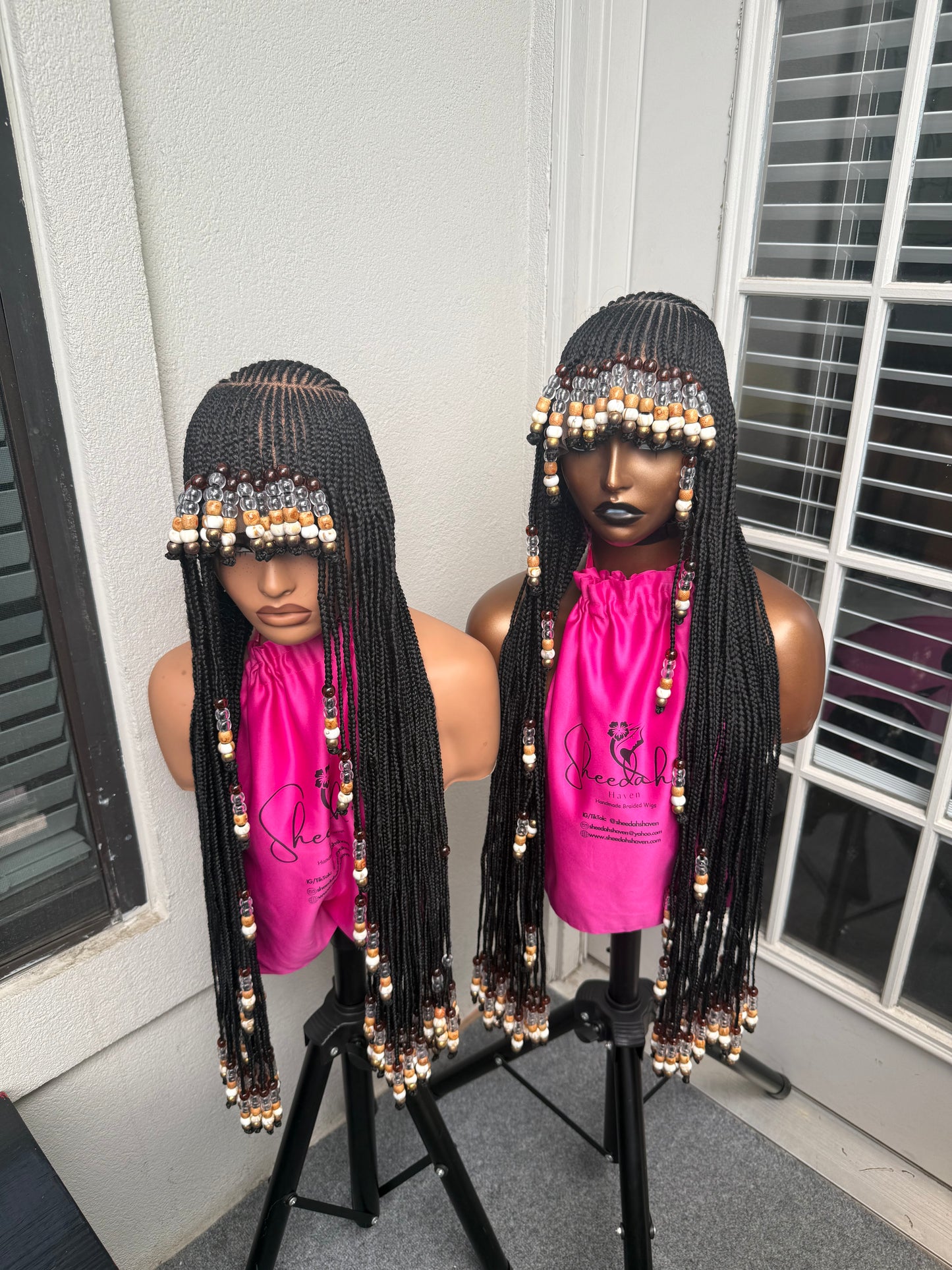 Full lace Koroba beaded cornrow wig