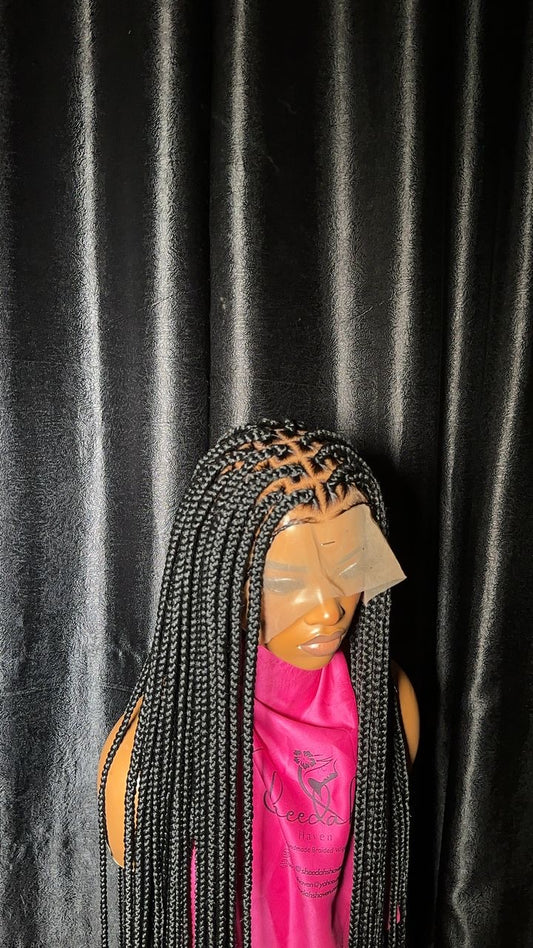 35 inch box braided wig
