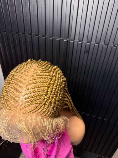 Full lace 3d Matte cornrow braided wig