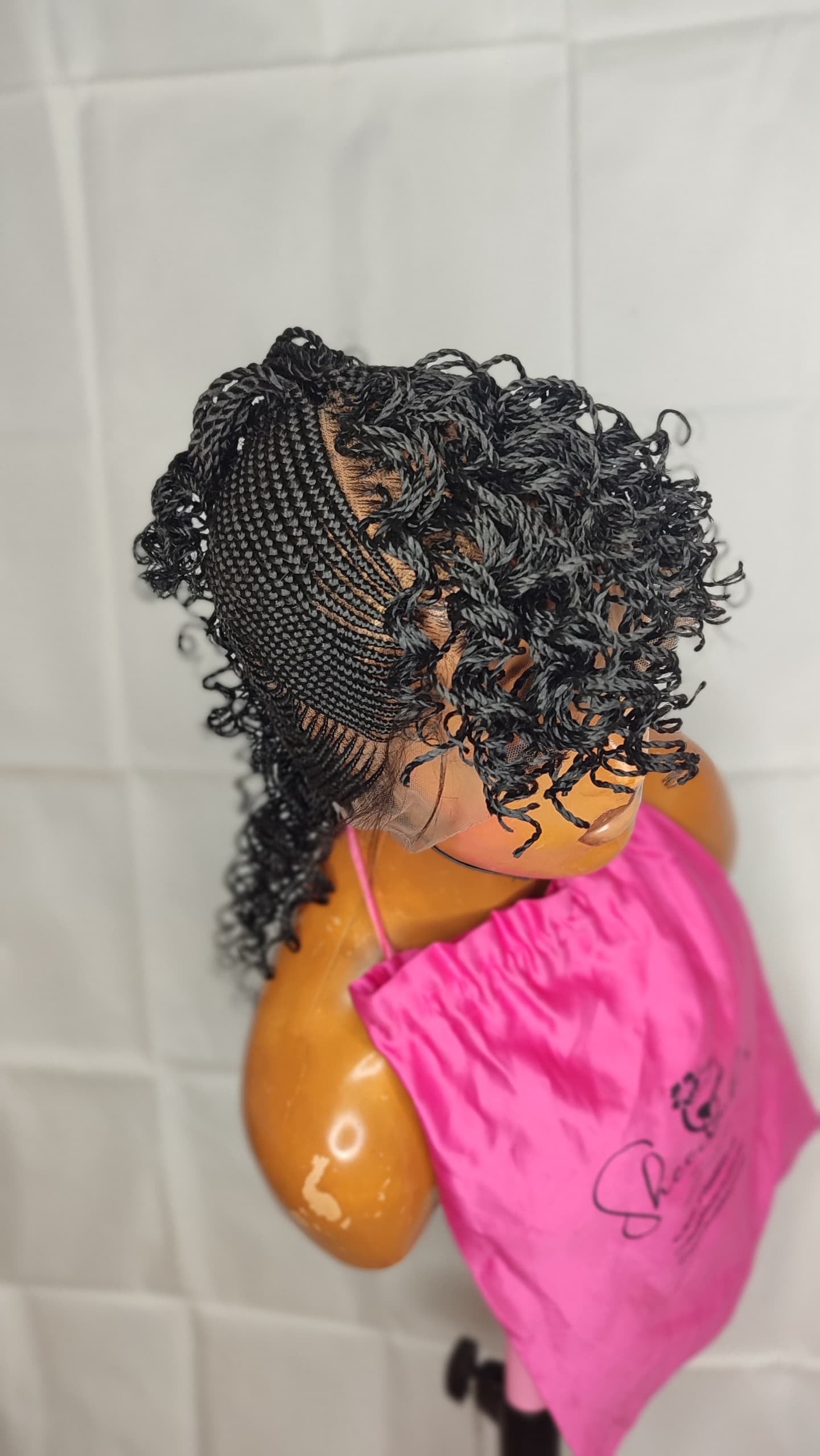 Full lace Mohawk clap and base  braid wig