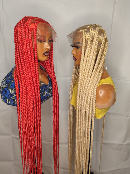 Blonde large knotless braids