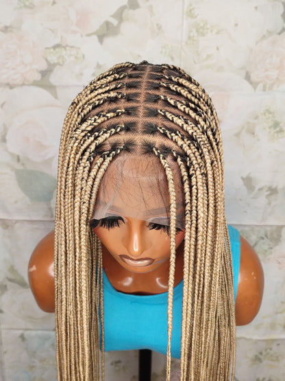 Knotless braids(613&27) Full lace wig