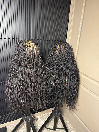 30inches Extra small micro boho knotless braids
