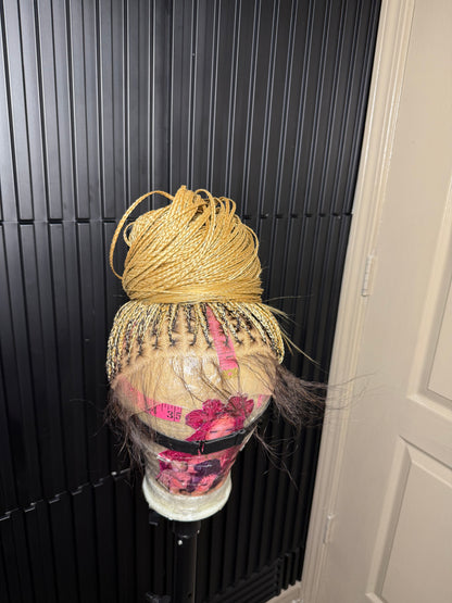 40 inch pre-bleached human hair knotless mix blonde