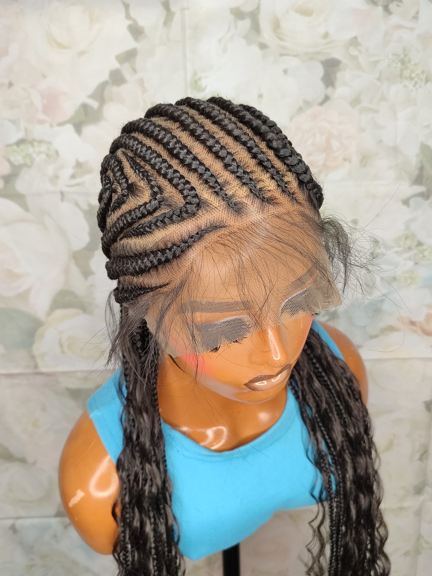 Cornrow boho braids