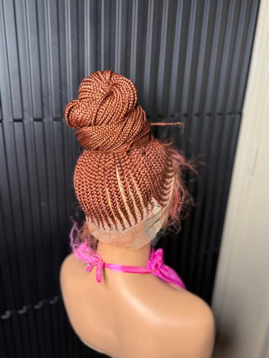 35inch updo 360 full lace  braid Wig