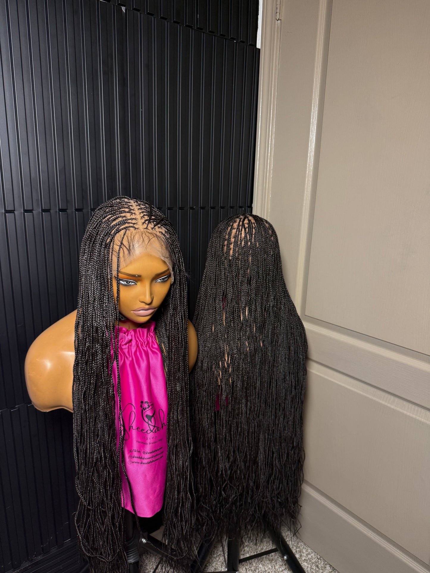 40 inch micro knotless braid full lace wig