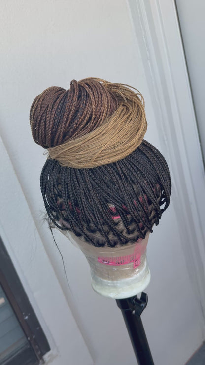 3 Tone knotless Braidwig  35inch full lace wig