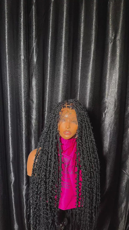 1B Distress knotless braids