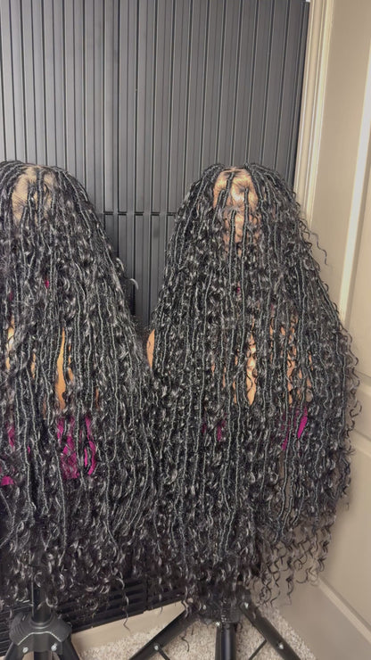 Full lace Locs braided boho