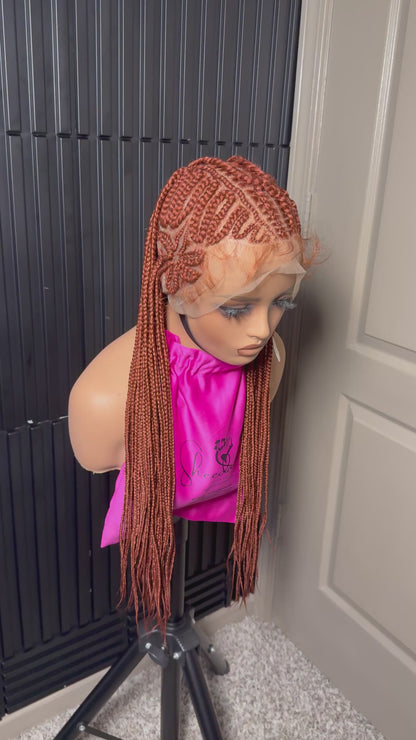 Full lace stylish cornrow braided wig