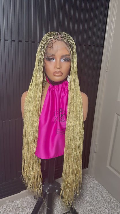 40 inch micro knotless braid full lace wig